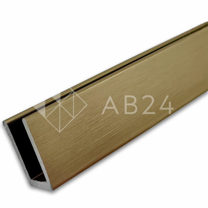 Профиль для стекла FDPA-51.3, 19х12х1,75, длина 3 м, алюминий/бронза 