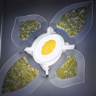 Бевелс AV42 дихроичный (5 элементов) 160 х 260 мм желтый мороз