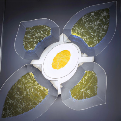 Бевелс AV42 дихроичный (5 элементов) 160 х 260 мм желтый мороз