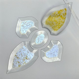 Бевелс AV42 дихроичный (5 элементов) 160 х 260 мм желтый мороз