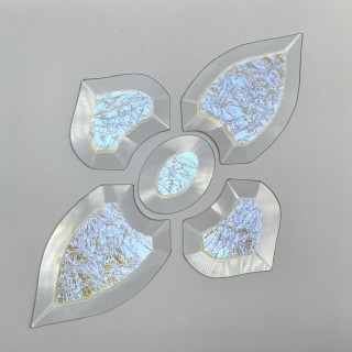 Бевелс AV42 дихроичный (5 элементов) 160 х 260 мм желтый мороз