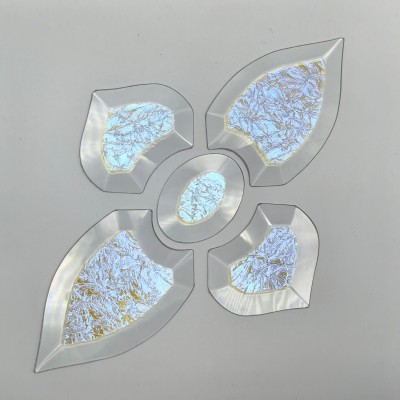 Бевелс AV42 дихроичный (5 элементов) 160 х 260 мм желтый мороз