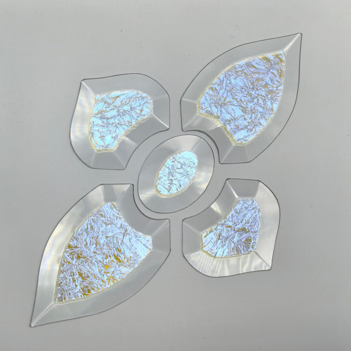 Бевелс AV42 дихроичный (5 элементов) 160 х 260 мм желтый мороз