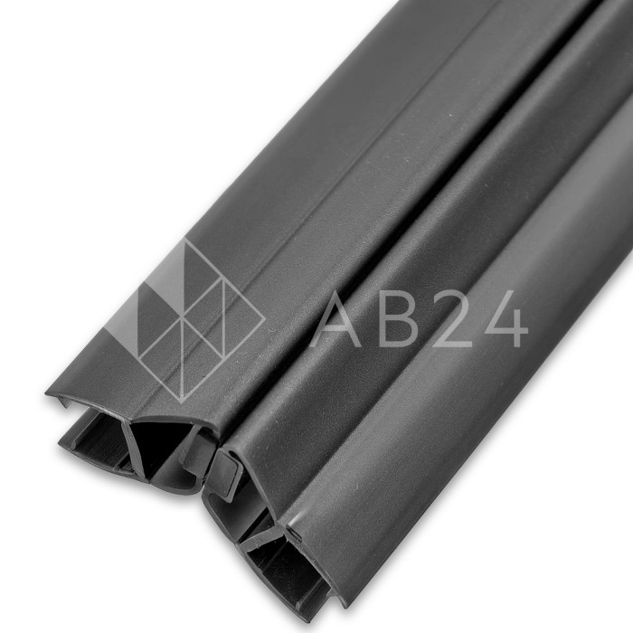 Уплотнитель магнитный ПРЕМИУМ 135°, 180° серый 2.5 м под стекло 8 мм FDPP-511.8