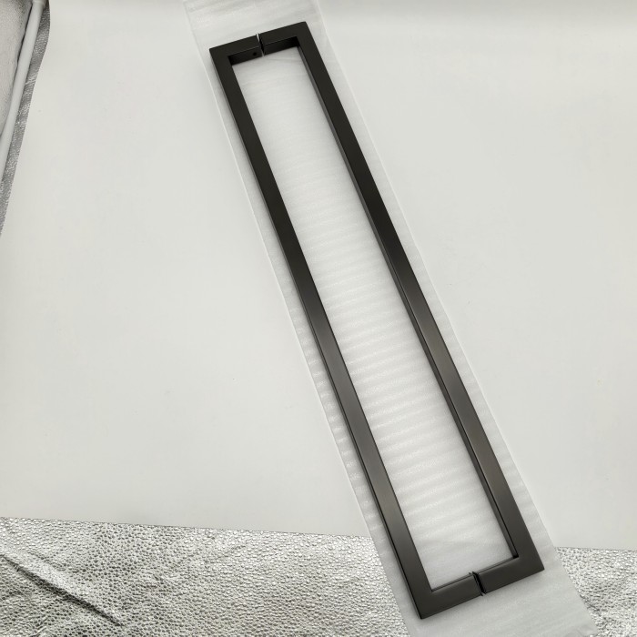 Ручка скоба FDR-707, 19х19х650х1.0 мм, нержавейка/оружейная сталь