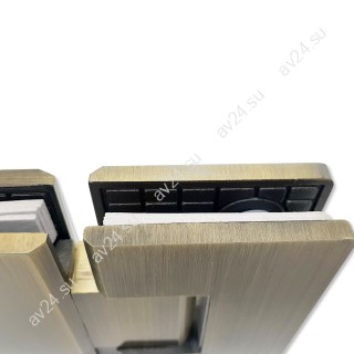 Петля FDP-12-DEF с дефектом Альфа α стекло-стекло 180°, нержавейка/бронза