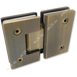 Петля FDP-12-DEF с дефектом Альфа α стекло-стекло 180°, нержавейка/бронза