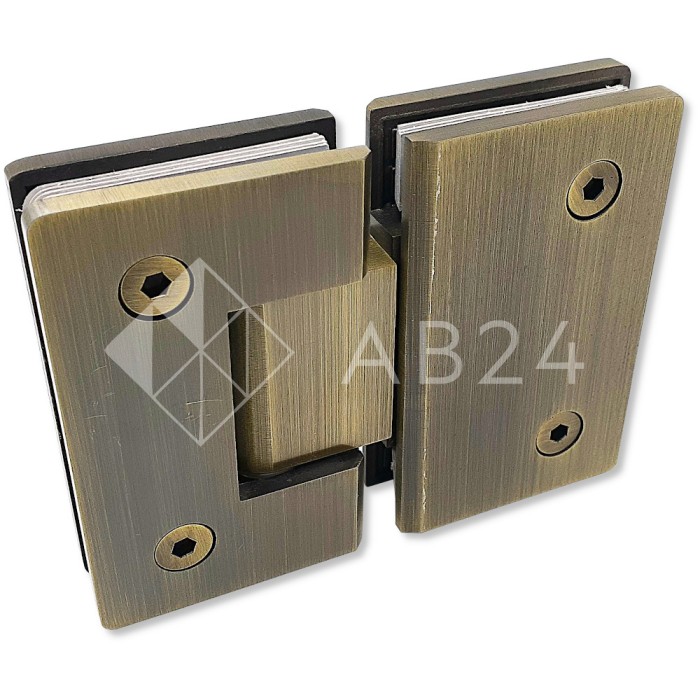 Петля FDP-12-DEF с дефектом Альфа α стекло-стекло 180°, нержавейка/бронза