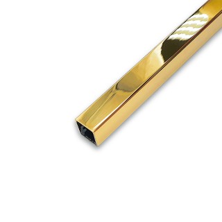 Труба FDT-552, 15х15х1.5 мм 2 м, нержавейка/золото