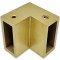 Соединитель FDC-32 трубы 30х10 угловой 90° вертикальный, нержавейка/брашированное золото