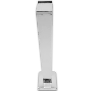 Стойка FOS-07(82) для стекла напольная 78х400 мм (крышка 82х82 мм) со сверлением, нержавейка/полированный