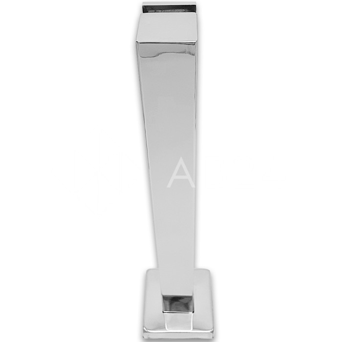 Стойка FOS-07(82) для стекла напольная 78х400 мм (крышка 82х82 мм) со сверлением, нержавейка/полированный