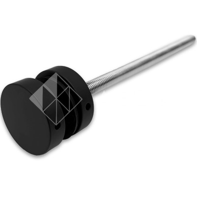 Стеклодержатель FKK-46, 10х10 мм Ø40 мм М10 для стекла, нержавейка/черный