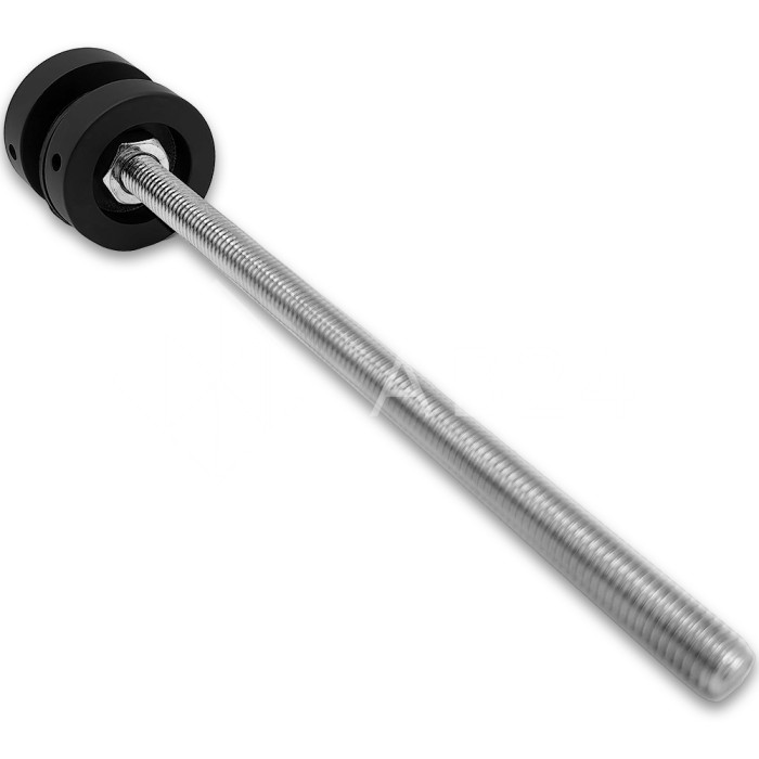 Стеклодержатель FKK-46, 10х10 мм Ø40 мм М10 для стекла, нержавейка/черный