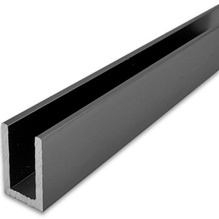 Профиль для стекла FDPA-51.22, 19х12х1,75 мм, длина 2,2 м, алюминий/оружейная сталь