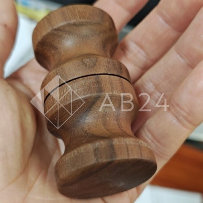 Ручка кноб FDR-46 для саун, орех/бесцветный