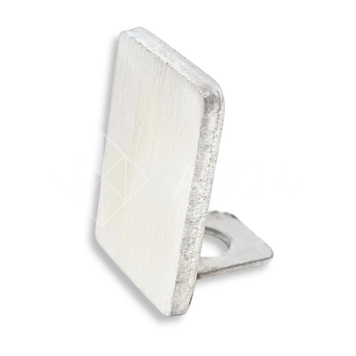 Заглушка торцевая FDPA-601 для опорного профиля 19х15х2, нержавейка/матовый