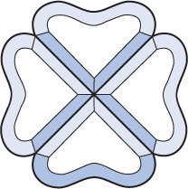 Бевелс AV100 фрамужный (4 элемента) 121 х 121 мм