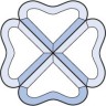 Бевелс AV100 фрамужный (4 элемента) 121 х 121 мм