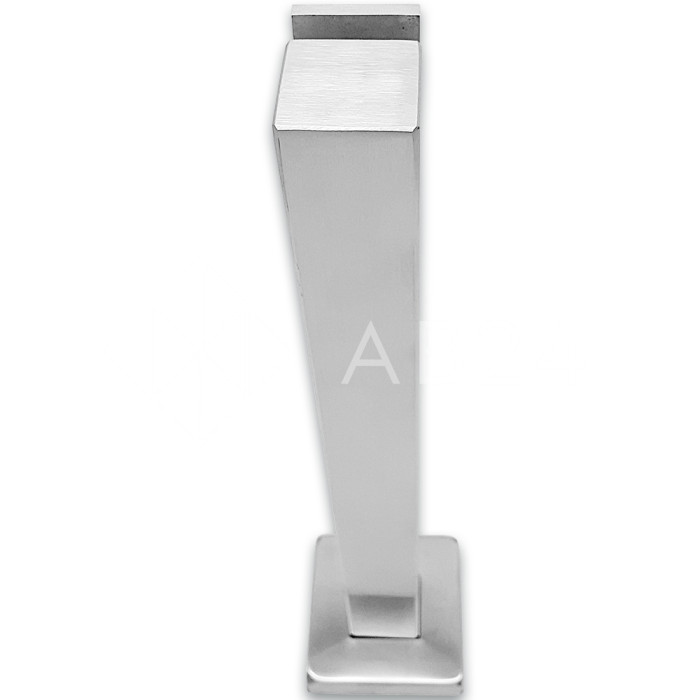 Стойка FOS-07-DEF с дефектом для стекла напольная 78х400 мм со сверлением, нержавейка/матовый