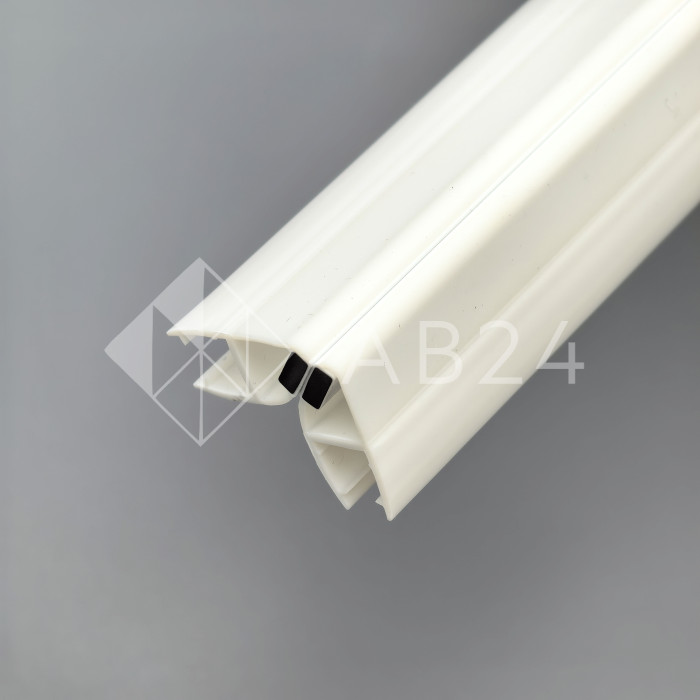 Уплотнитель ПРЕМИУМ магнитный 90°, 180° белый 2.5 м под стекло 8 мм FDPP-512.8