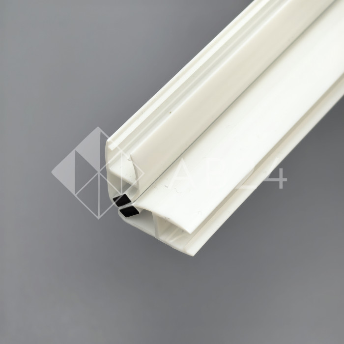 Уплотнитель ПРЕМИУМ магнитный 90°, 180° белый 2.5 м под стекло 8 мм FDPP-512.8