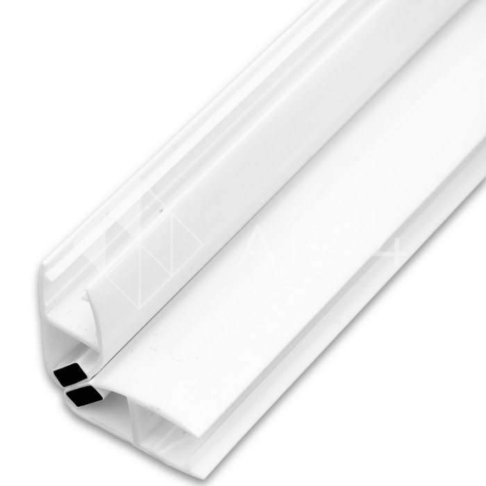 Уплотнитель ПРЕМИУМ магнитный 90°, 180° белый 2.5 м под стекло 8 мм FDPP-512.8