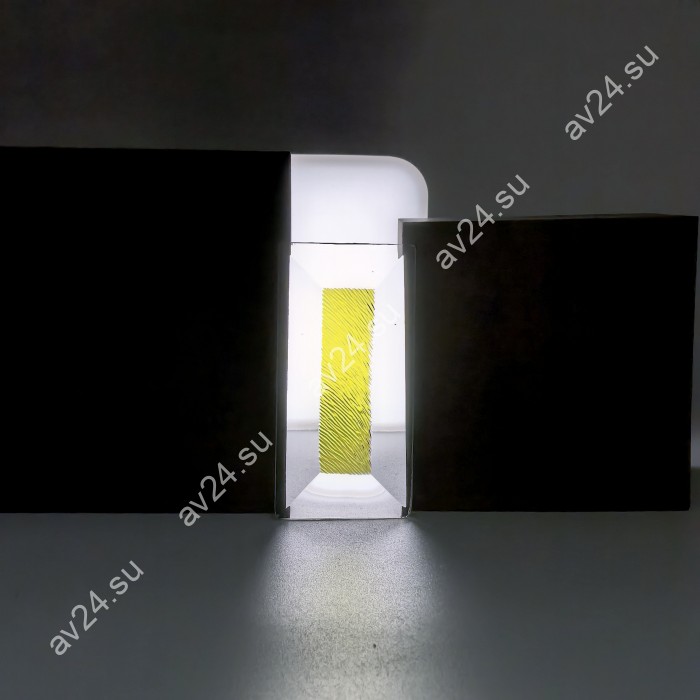 Бевелс AV221 дихроичный прямоугольник 76 х 38 мм желтая шиншилла