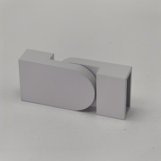 Соединитель FDC-43 трубы 30х10, горизонтальный регулируемый, нержавейка/белый