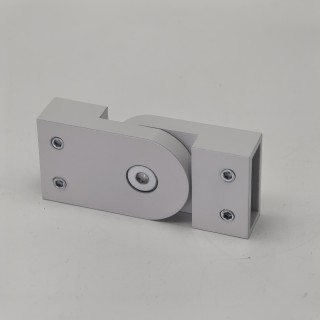 Соединитель FDC-43 трубы 30х10, горизонтальный регулируемый, нержавейка/белый