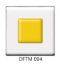 Фьюзинг квадрат DFTM 004 прозрачного темно-желтого цвета, 6 см