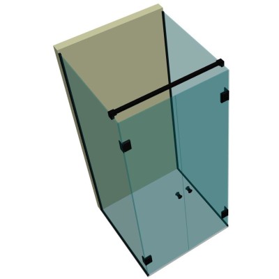 Душевая кабина п-образная DK-402P в опорном профиле