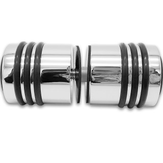 Ручка кноб Йота FDR-143 с двумя резиновыми торцами, латунь/хром