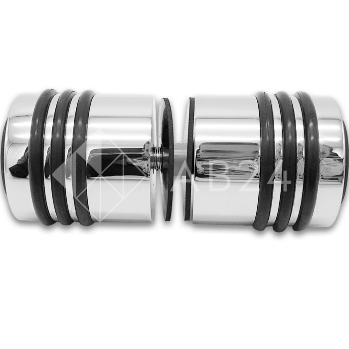 Ручка кноб Йота FDR-143 с двумя резиновыми торцами, латунь/хром