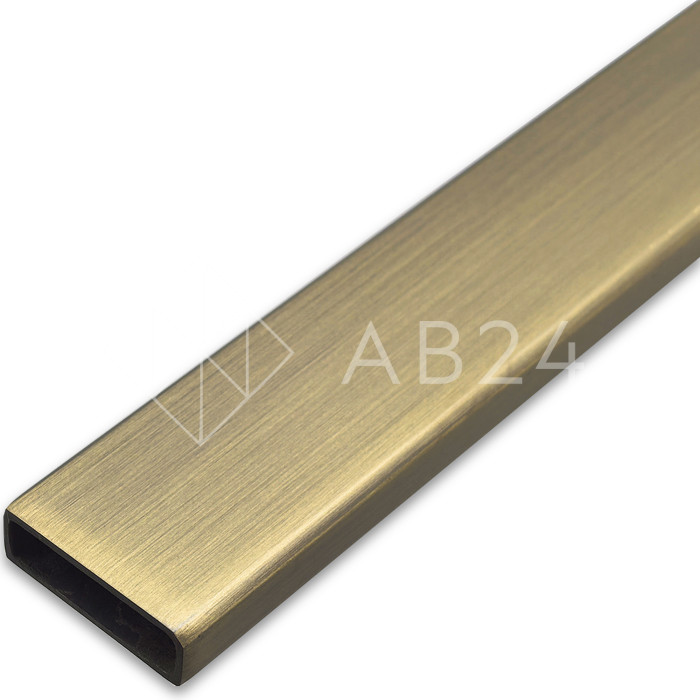 Труба FDT-352, 30х10х1.5 мм 2 м, нержавейка/бронза