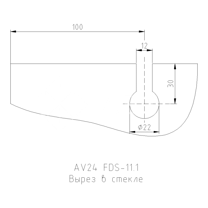 Раздвижная система Ретра FDS-11.1 для стеклянных дверей, нержавейка/черный