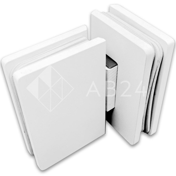 Петля Афина FDP-132 стекло-стекло 180°, латунь/белый