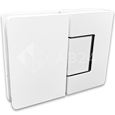 Петля Афина FDP-132 стекло-стекло 180°, латунь/белый