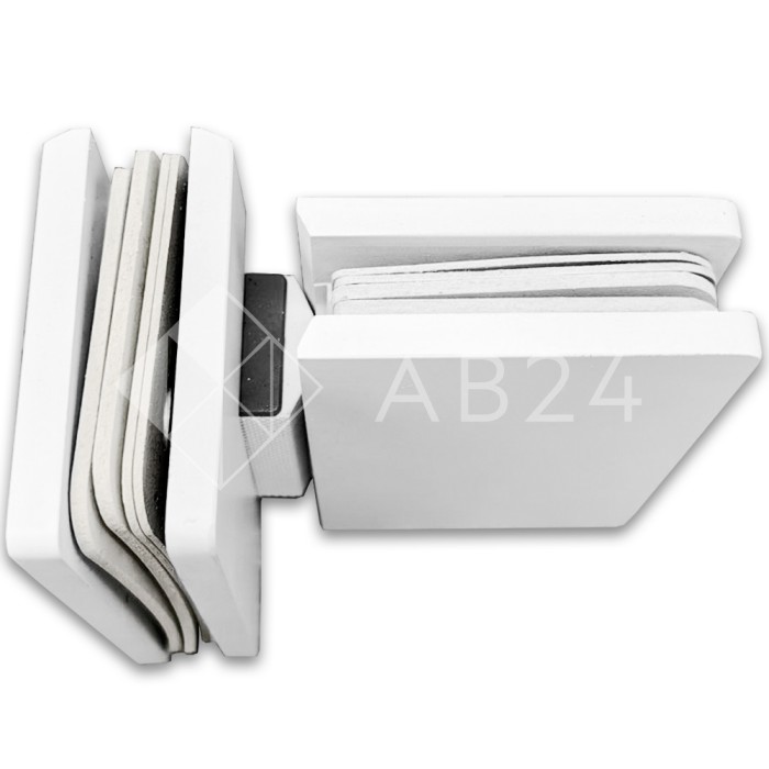 Петля Афина FDP-132 стекло-стекло 180°, латунь/белый