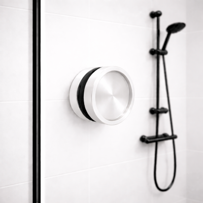 Ручка купе FDR-13, нержавейка/белый