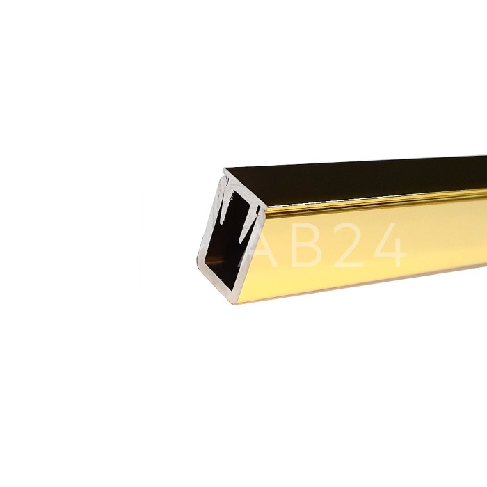 Профиль для стекла FDPA-51.22, 19х12х1,75, длина 2,2 м, алюминий/золото