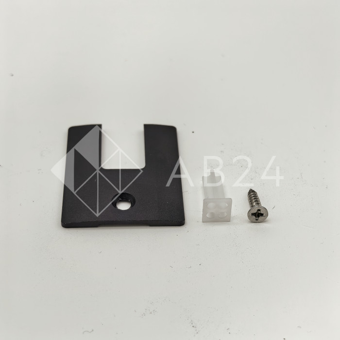 Заглушка торцевая FKP-402 для зажимного профиля, алюминий/черная