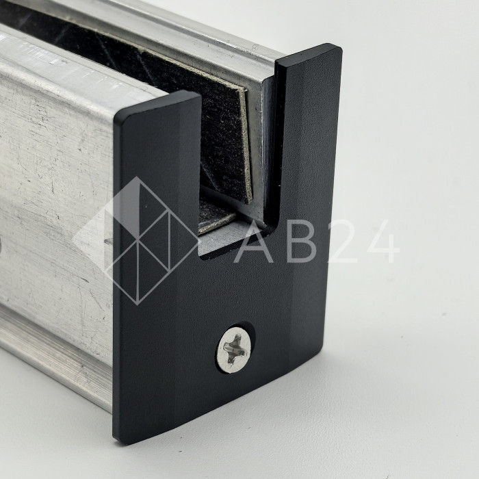 Заглушка торцевая FKP-402 для зажимного профиля, алюминий/черная