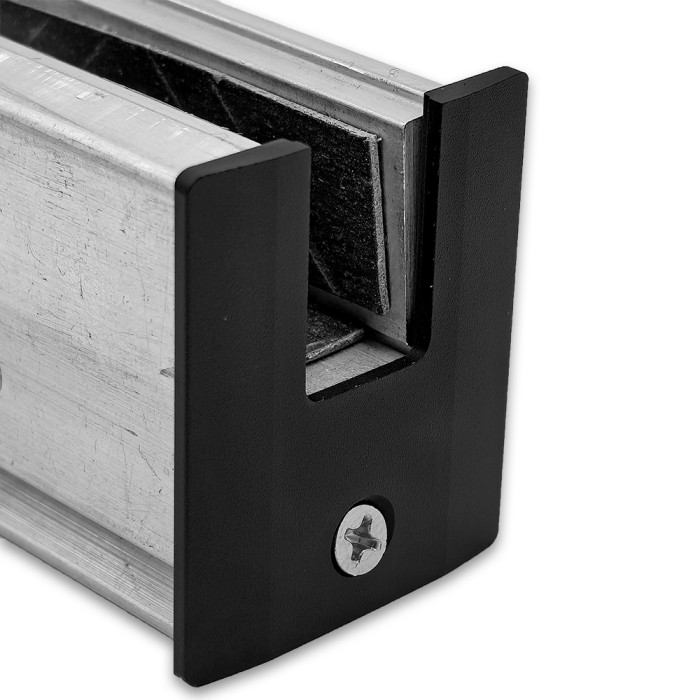 Заглушка торцевая FKP-402 для зажимного профиля, алюминий/черная