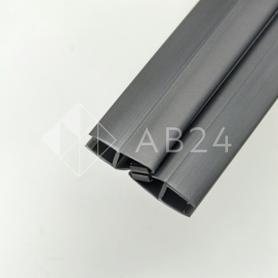 Уплотнитель ПРЕМИУМ магнитный 90°, 180° серый 2.5 м под стекло 8 мм FDPP-512.8