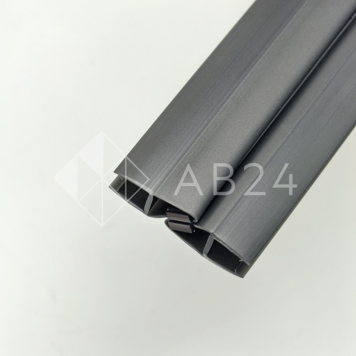 Уплотнитель ПРЕМИУМ магнитный 90°, 180° серый 2.5 м под стекло 8 мм FDPP-512.8