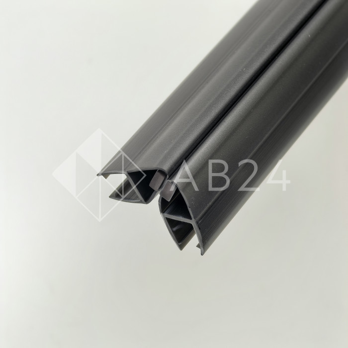 Уплотнитель ПРЕМИУМ магнитный 90°, 180° серый 2.5 м под стекло 8 мм FDPP-512.8