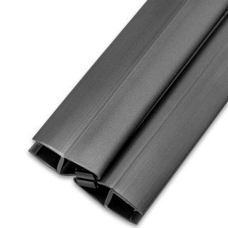 Уплотнитель ПРЕМИУМ магнитный 90°, 180° серый 2.5 м под стекло 8 мм FDPP-512.8