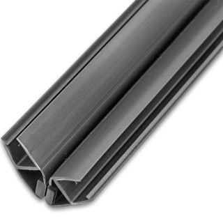 Уплотнитель ПРЕМИУМ магнитный 90°, 180° серый 2.5 м под стекло 8 мм FDPP-512.8