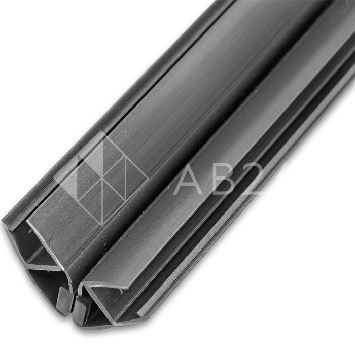 Уплотнитель ПРЕМИУМ магнитный 90°, 180° серый 2.5 м под стекло 8 мм FDPP-512.8